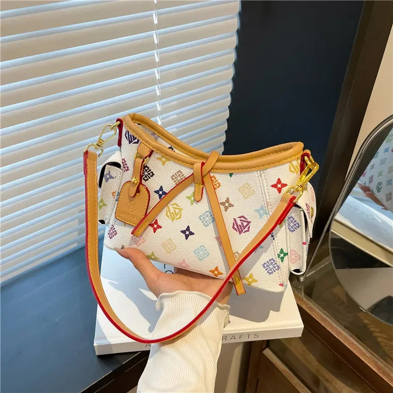 Designer shoulder bag free shipping New printed versatile fashionable tote bag large capacity casual hobos bag for women