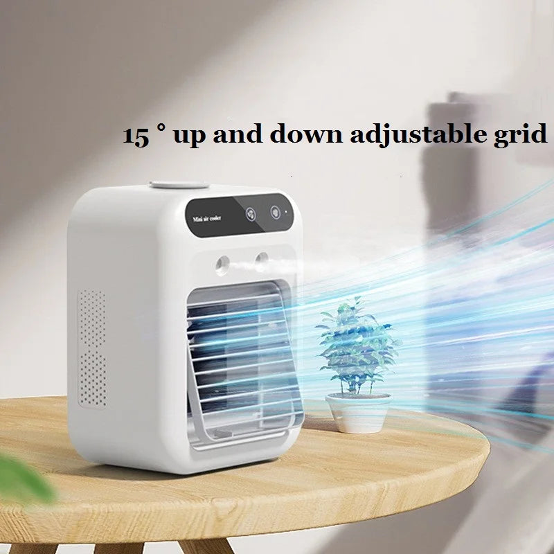 Portable Air Cooler Fan with Water Cooling - Mini USB Air Conditioner for Room, Office, Car & Personal Space