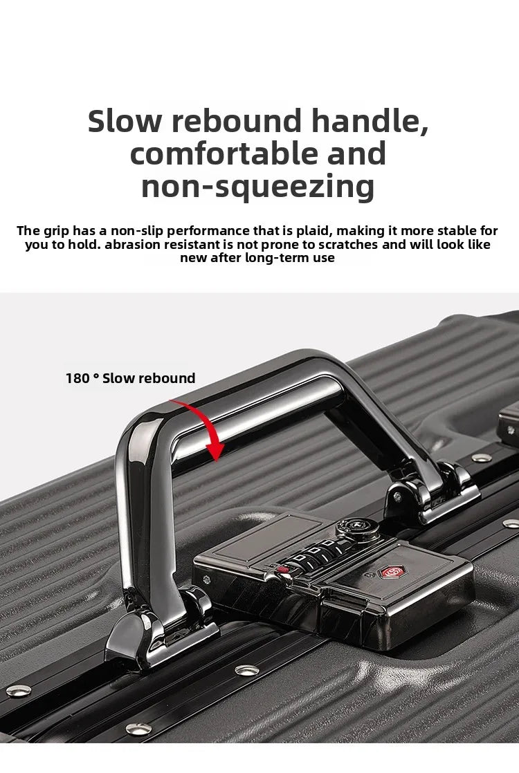 2-Pieces set luggage,20+26 inches in size,a hard-shell suitcase with 108 rivets, , featuring silent all-terrain wheels, a cup holde