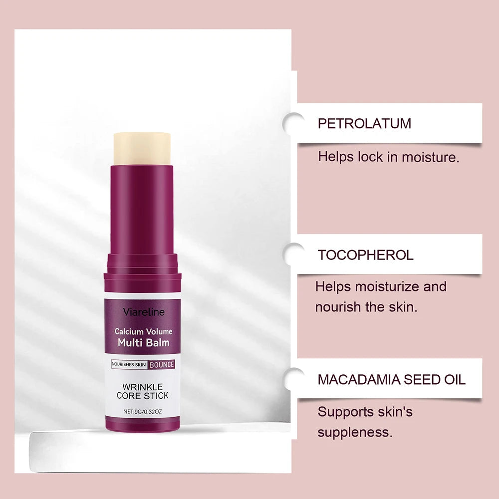 Anti-Aging Calcium Volume Multi Balm Stick Hydrating Firming Skin Soothing Dryness Deep Moisturizing Cream Stick Ship From USA