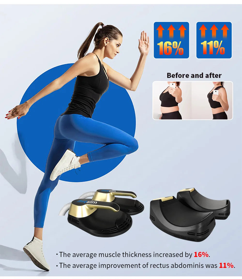 Professional RF MYOslim Body Sculpting Machine Electric Fat Burning Slimming Muscle Stimulator 15 Tes 6500W 5 Handle Neo