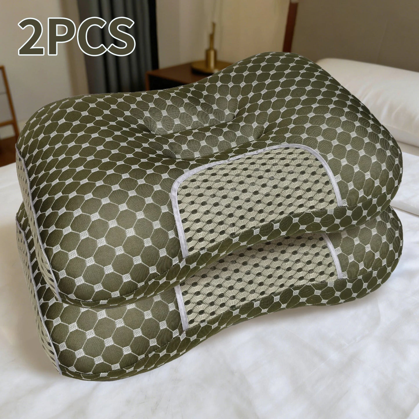 Buy one, get one free! Couple's Soft Knit Neck Massage Pillow - Adjustable ergonomic design for enhanced sleep comfort.