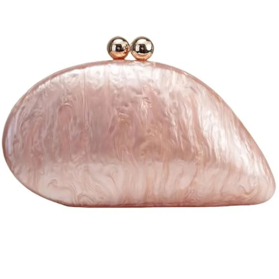 Acrylic Shell Handbag Removable Chain Crossbody Shoulder Evening Bag Clutch Purse for Women Formal Wedding Party Prom