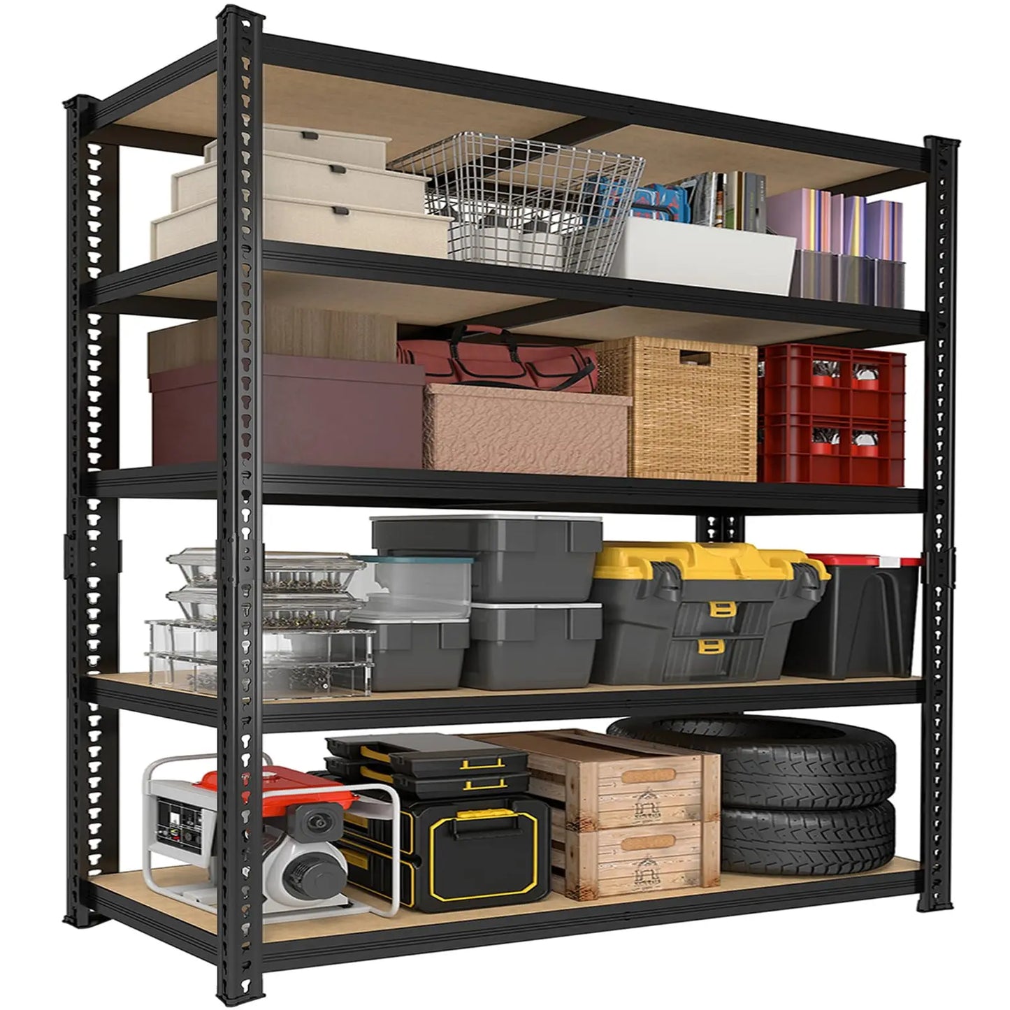 78'' H Heavy Duty Garage Storage Shelves 2200 LBS Metal Shelving Units Adjustable Storage Rack for Basement Warehouse Pantry Clo