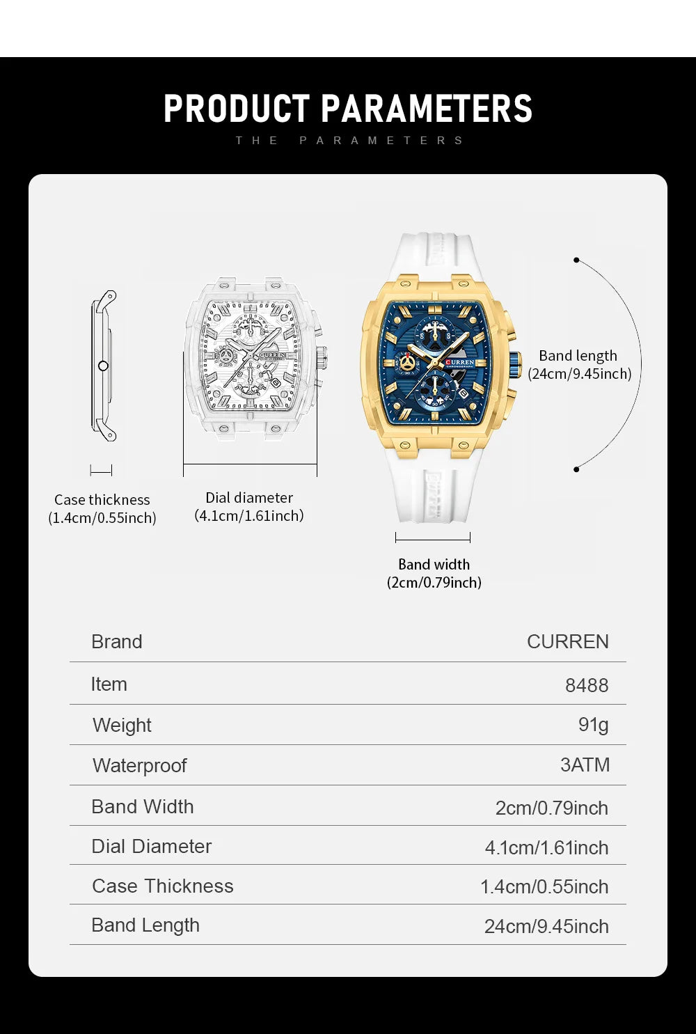 CURREN Men Casual Sport Military Quartz Calendar Wrist Watch for Man Business Leather Waterproof Male Clock Relogio Masculino