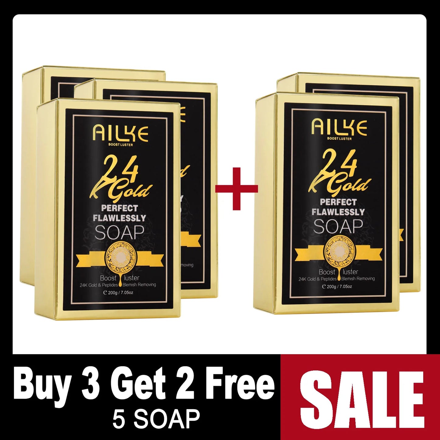 Ailke 24K Gold Collagen Cream Joint Removing Dark Spot Strong Whitening Face Anti Aging Skin Care Set