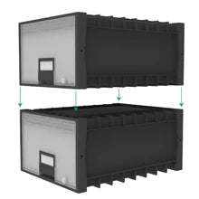 Storex Plastic Archive Storage Drawer with Lock, Letter Size, 18-Inch Drawer, Black (STX61178U01C)
