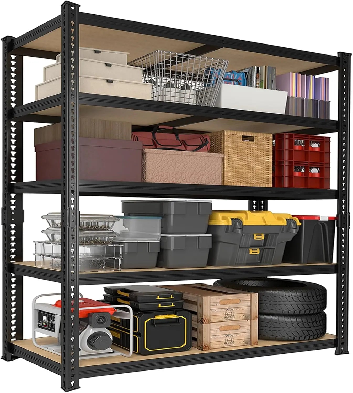 78'' H Heavy Duty Garage Storage Shelves 2200 LBS Metal Shelving Units Adjustable Storage Rack for Basement Warehouse Pantry Clo