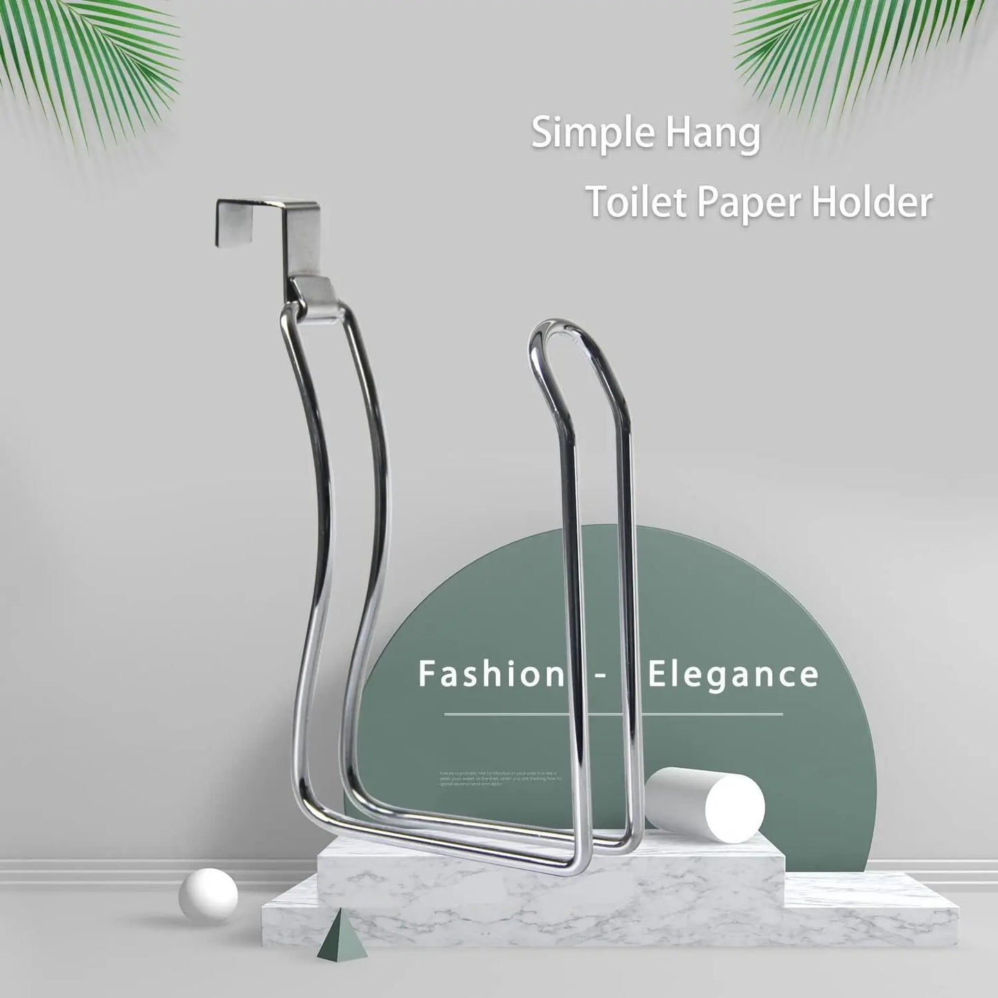 Space-Saving Toilet Paper Holder, Over the Tank Storage, Easy Install, Chrome
