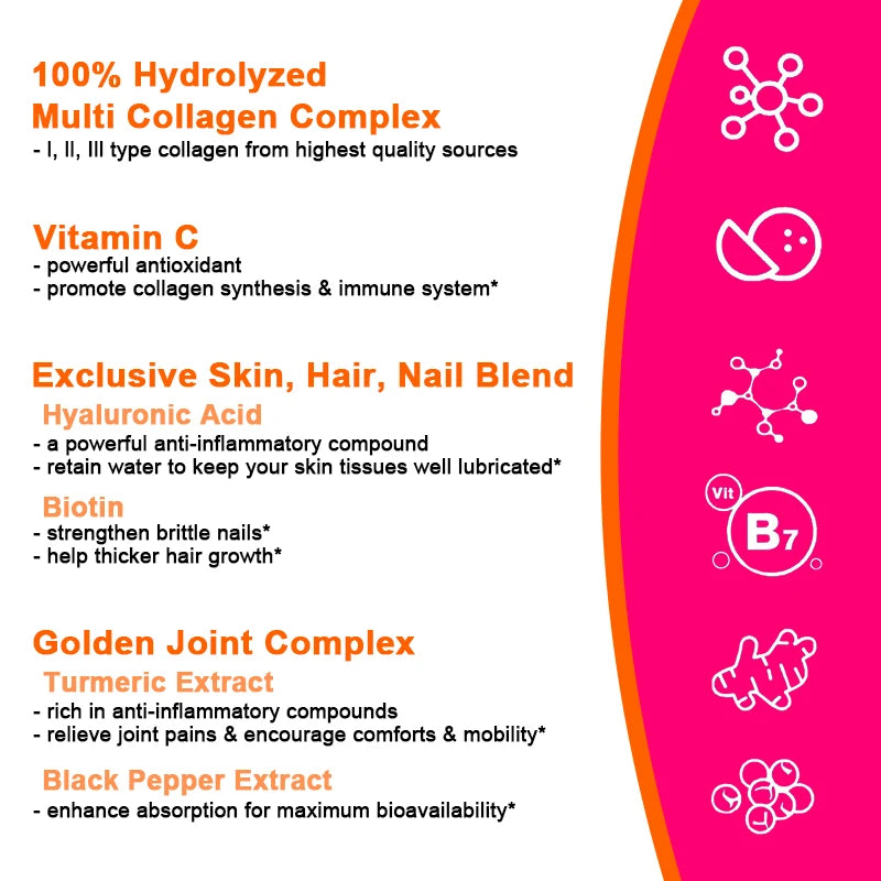 BBEEAAUU Collagen Capsules Whitening Skin Care Anti-aging Products Beauty White Collagen Glow Supplement 60 Capsules