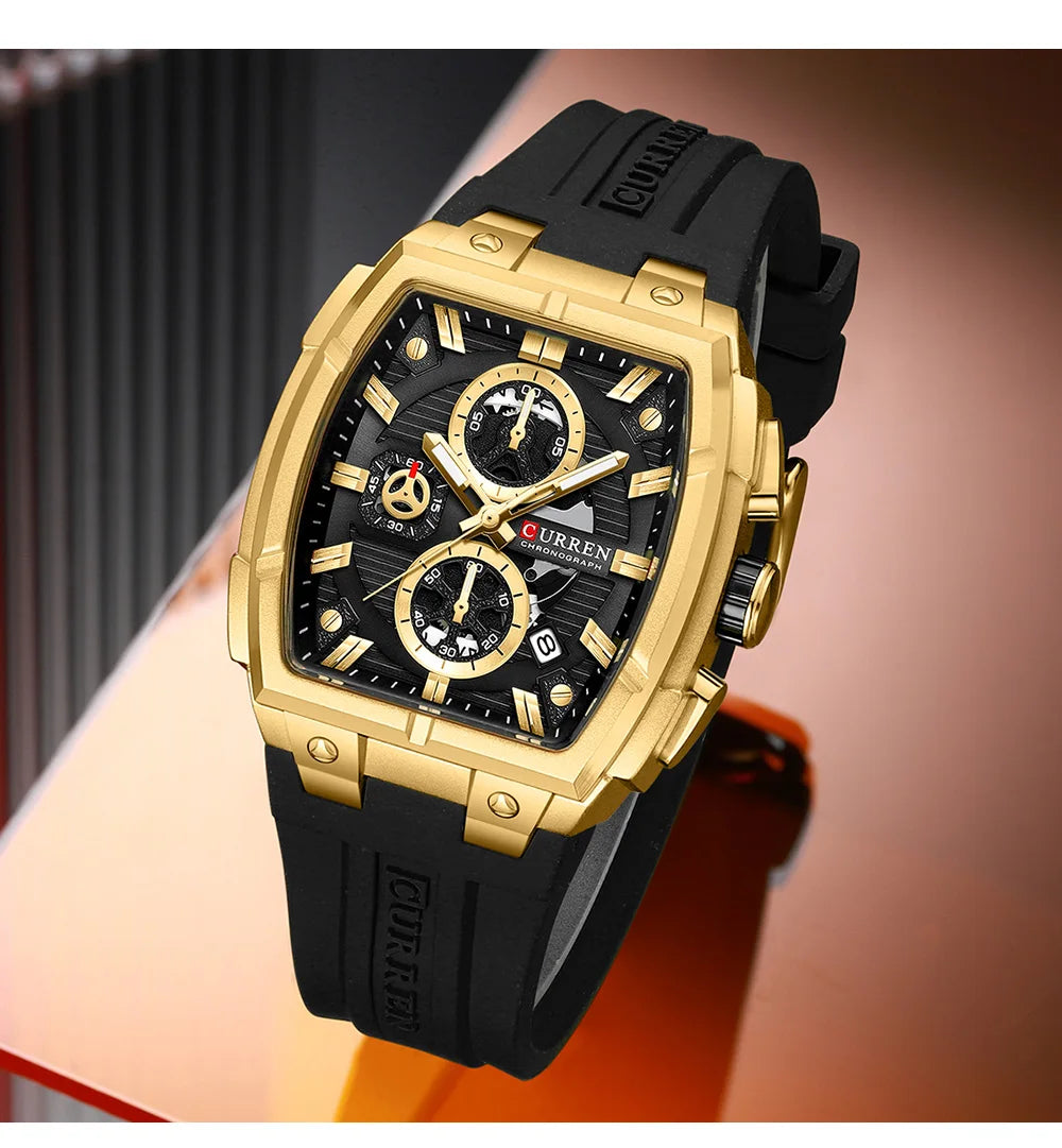 CURREN Men Casual Sport Military Quartz Calendar Wrist Watch for Man Business Leather Waterproof Male Clock Relogio Masculino