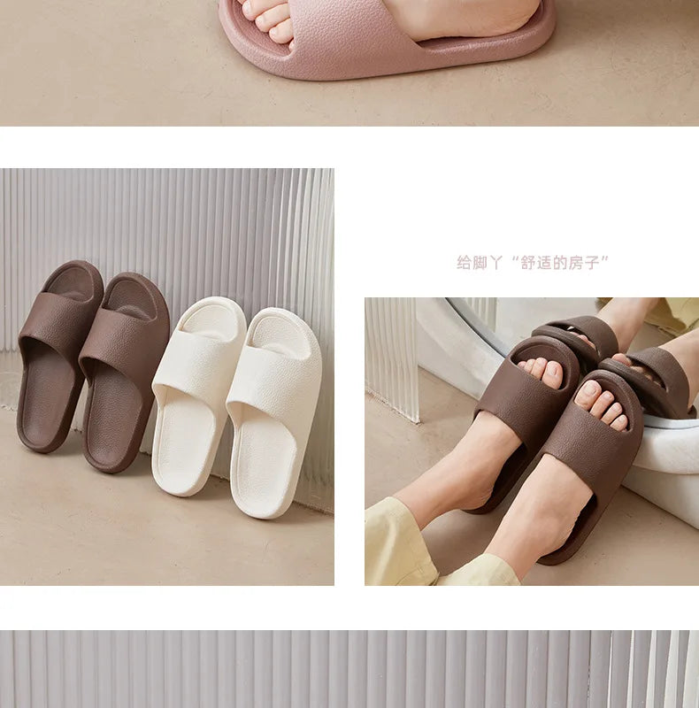 EVA Men Sandals Flip Flops Man Slippers Solid Color Simple Non-slip Soft Sole Comfortable Shower Slippers Outdoor Couple Shoes