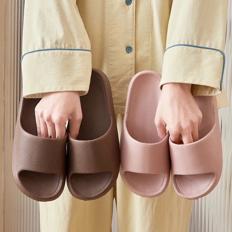 EVA Men Sandals Flip Flops Man Slippers Solid Color Simple Non-slip Soft Sole Comfortable Shower Slippers Outdoor Couple Shoes