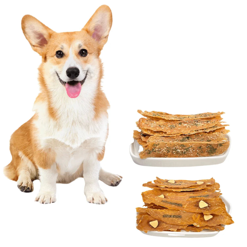 7.05oz/200g Sesame Celery Chicken Jerkey, All Natural Ingredients, Natural Dog Treats, Healthy, Easily Digestible