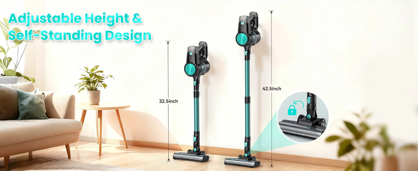 Vastorm N3T Cordless Vacuum Cleaner 20Kpa Ultra Lightweight 6 in 1 Stick Vacuum Up to 40min Runtime for Home Pet Hair Hard Floor