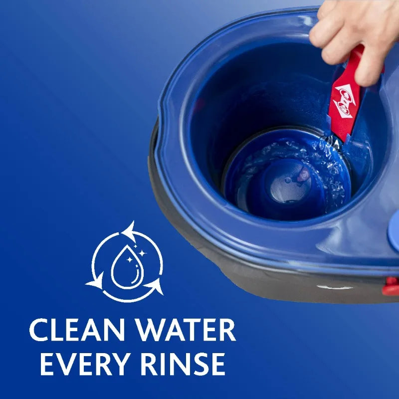 O-Cedar EasyWring RinseClean Spin Mop and Bucket System, Hands-Free System