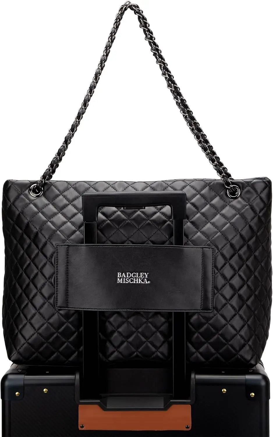 Quilted Vegan Leather Tote Weekender Travel Bag for Women, Durable and Stylish